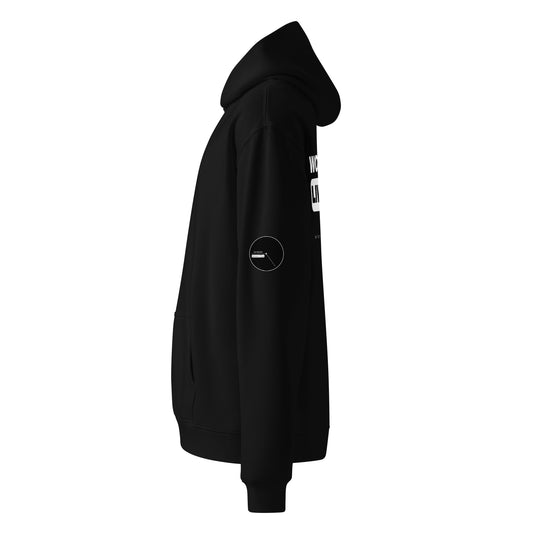 notforworkwear work off living on hoodie black left sleeve