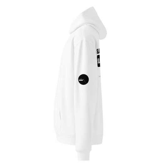 notforworkwear work from home slacking slothing hoodie white left sleeve
