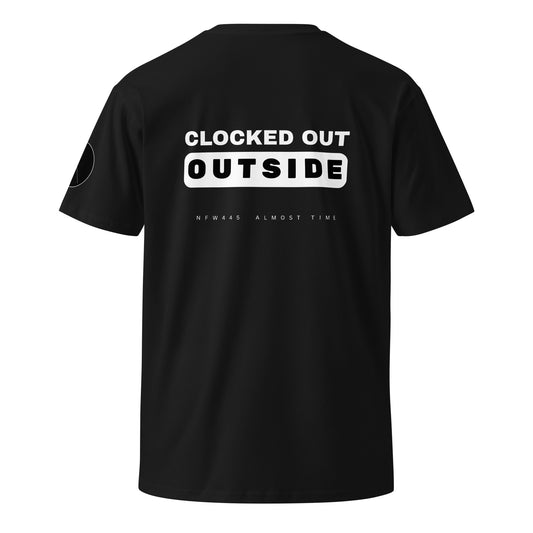 notforworkwear logoff clocked out outside tshirt black back graphic