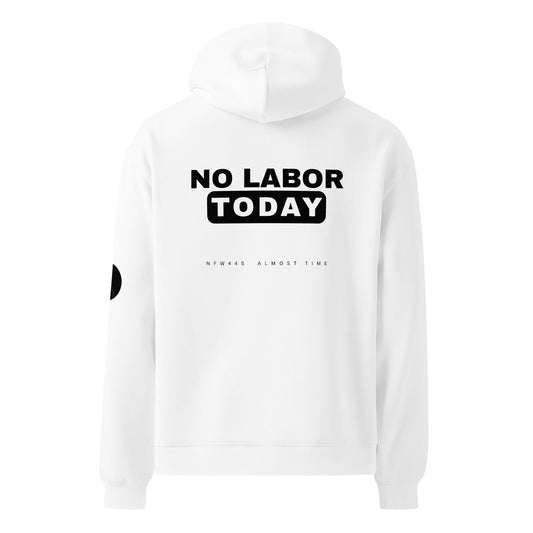 notforworkwear logoff no labor today hoodie white back graphic
