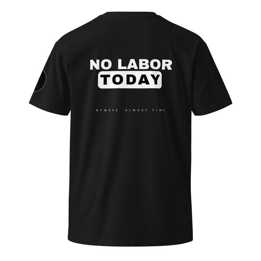 notforworkwear logoff no labor today tshirt black back graphic