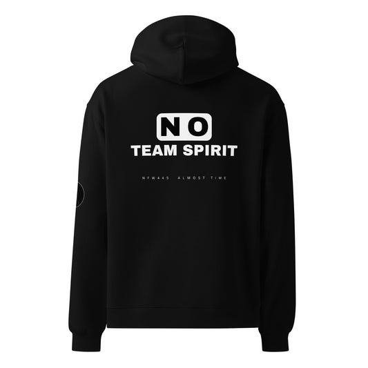 notforworkwear work from home no team spirit hoodie black back graphic