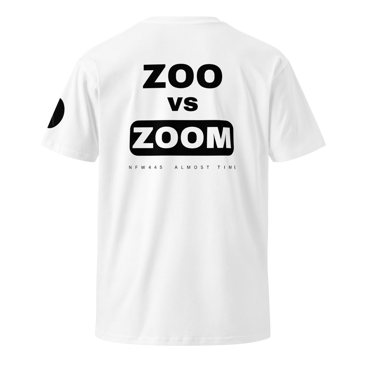 notforworkwear work from home zoo vs zoom tshirt white back graphic